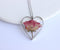 Heart Pressed Flower Pendant Necklace, Real Dried Flower Resin Jewellery