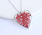 Heart Pressed Flower Pendant Necklace, Real Dried Flower Resin Jewellery