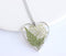 Heart Pressed Flower Pendant Necklace, Real Dried Flower Resin Jewellery