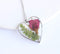 Heart Pressed Flower Pendant Necklace, Real Dried Flower Resin Jewellery