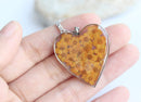 Heart Pressed Flower Pendant Necklace, Real Dried Flower Resin Jewellery