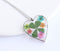 Heart Pressed Flower Pendant Necklace, Real Dried Flower Resin Jewellery