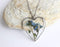 Heart Pressed Flower Pendant Necklace, Real Dried Flower Resin Jewellery