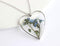 Heart Pressed Flower Pendant Necklace, Real Dried Flower Resin Jewellery