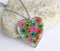 Heart Pressed Flower Pendant Necklace, Real Dried Flower Resin Jewellery