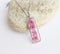 Rectangle Pressed Flower Pendant Necklace, Real Dried Flower Resin Jewellery