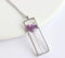 Rectangle Pressed Flower Pendant Necklace, Real Dried Flower Resin Jewellery