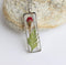 Rectangle Pressed Flower Pendant Necklace, Real Dried Flower Resin Jewellery