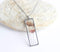 Rectangle Pressed Flower Pendant Necklace, Real Dried Flower Resin Jewellery