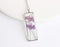 Rectangle Pressed Flower Pendant Necklace, Real Dried Flower Resin Jewellery