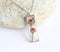 Rectangle Pressed Flower Pendant Necklace, Real Dried Flower Resin Jewellery