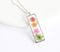 Rectangle Pressed Flower Pendant Necklace, Real Dried Flower Resin Jewellery