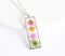 Rectangle Pressed Flower Pendant Necklace, Real Dried Flower Resin Jewellery