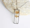 Rectangle Pressed Flower Pendant Necklace, Real Dried Flower Resin Jewellery