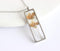 Rectangle Pressed Flower Pendant Necklace, Real Dried Flower Resin Jewellery