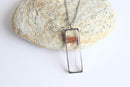 Rectangle Pressed Flower Pendant Necklace, Real Dried Flower Resin Jewellery