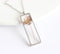 Rectangle Pressed Flower Pendant Necklace, Real Dried Flower Resin Jewellery