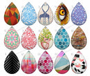 Handmade Teardrop Photo Glass Cabochons pattern geometric 736 B