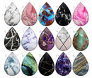 Handmade Teardrop Photo Glass Cabochons pattern geometric 797 B