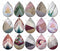 Handmade Teardrop Photo Glass Cabochons pattern geometric 801 B