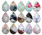 Handmade Teardrop Photo Glass Cabochons pattern geometric 802 B