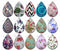 Handmade Teardrop Photo Glass Cabochons pattern flower 807 B