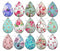 Handmade Teardrop Photo Glass Cabochons pattern flower 808 B