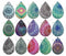 Handmade Teardrop Photo Glass Cabochons geometric 825 B