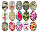 Handmade Teardrop Photo Glass Cabochons geometric 708 B