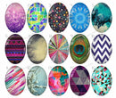 Handmade Teardrop Photo Glass Cabochons geometric 713 B