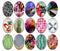 Handmade Teardrop Photo Glass Cabochons geometric pattern 745 B