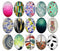 Handmade Teardrop Photo Glass Cabochons geometric pattern 762 B