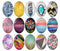 Handmade Teardrop Photo Glass Cabochons geometric pattern 771 B