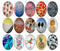 Handmade Teardrop Photo Glass Cabochons geometric pattern 790 B