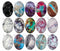 Handmade Teardrop Photo Glass Cabochons geometric pattern 798 B