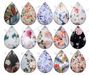 Handmade Teardrop Photo Glass Cabochons pattern geometric 780