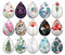 Handmade Teardrop Photo Glass Cabochons pattern geometric 783