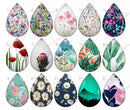 Handmade Teardrop Photo Glass Cabochons pattern geometric 798