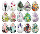 Handmade Teardrop Photo Glass Cabochons pattern geometric 799