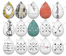 Handmade Teardrop Photo Glass Cabochons pattern geometric 814