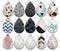 Handmade Teardrop Photo Glass Cabochons pattern geometric 819