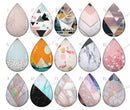 Handmade Teardrop Photo Glass Cabochons pattern geometric 822