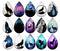 Handmade Teardrop Photo Glass Cabochons pattern geometric 843