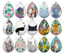 Handmade Teardrop Photo Glass Cabochons pattern geometric 873