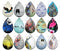 Handmade Teardrop Photo Glass Cabochons pattern geometric 880