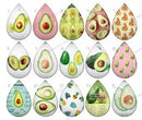 Handmade Teardrop Photo Glass Cabochons pattern geometric 884