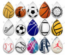 Handmade Teardrop Photo Glass Cabochons pattern geometric 904