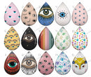 Handmade Teardrop Photo Glass Cabochons pattern geometric 918