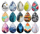 Handmade Teardrop Photo Glass Cabochons pattern geometric 921