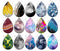 Handmade Teardrop Photo Glass Cabochons pattern geometric 926